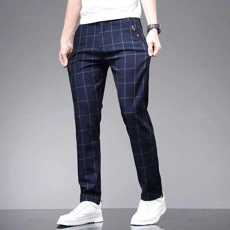 Men's Check Formal Trousers HARTTMAN HT204