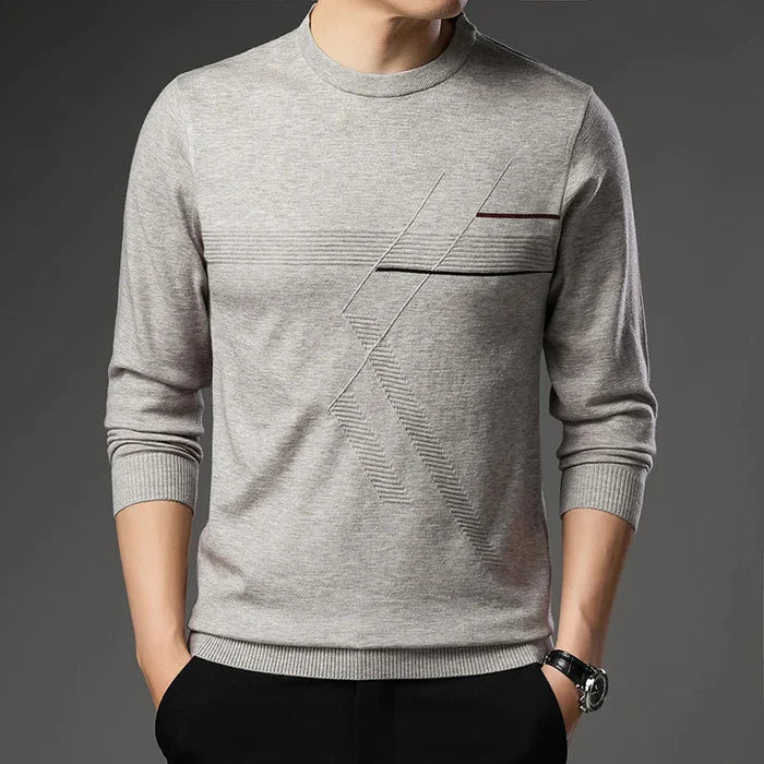 Men's Cotton Sweater HARTTMAN HT186 in Grey