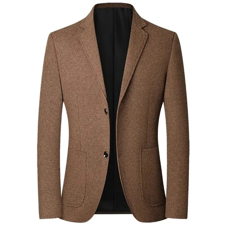 Men's Cotton Blazer HARTTMAN HT355 in Brown