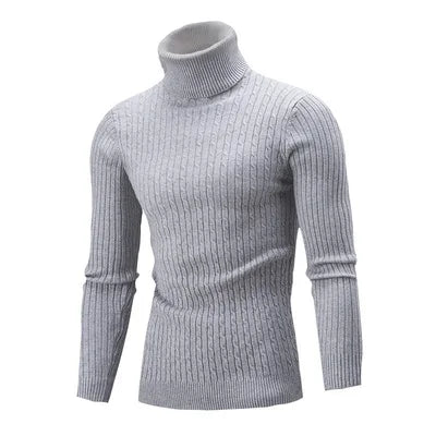 Men's High Neck Pullover Sweater HARTTMAN HT177 in Grey
