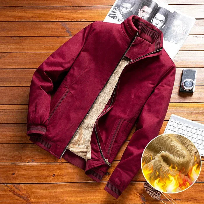 Men's Casual Bomber Jacket HARTTMAN HT168 in Red