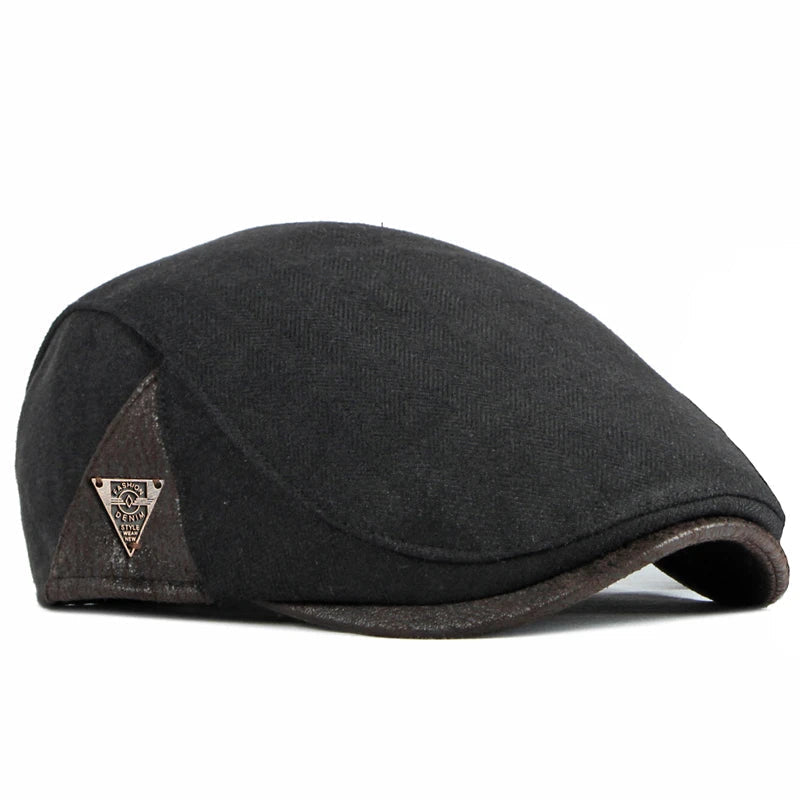 Men's Italian Flat Cap HARTTMAN HT023 in Black
