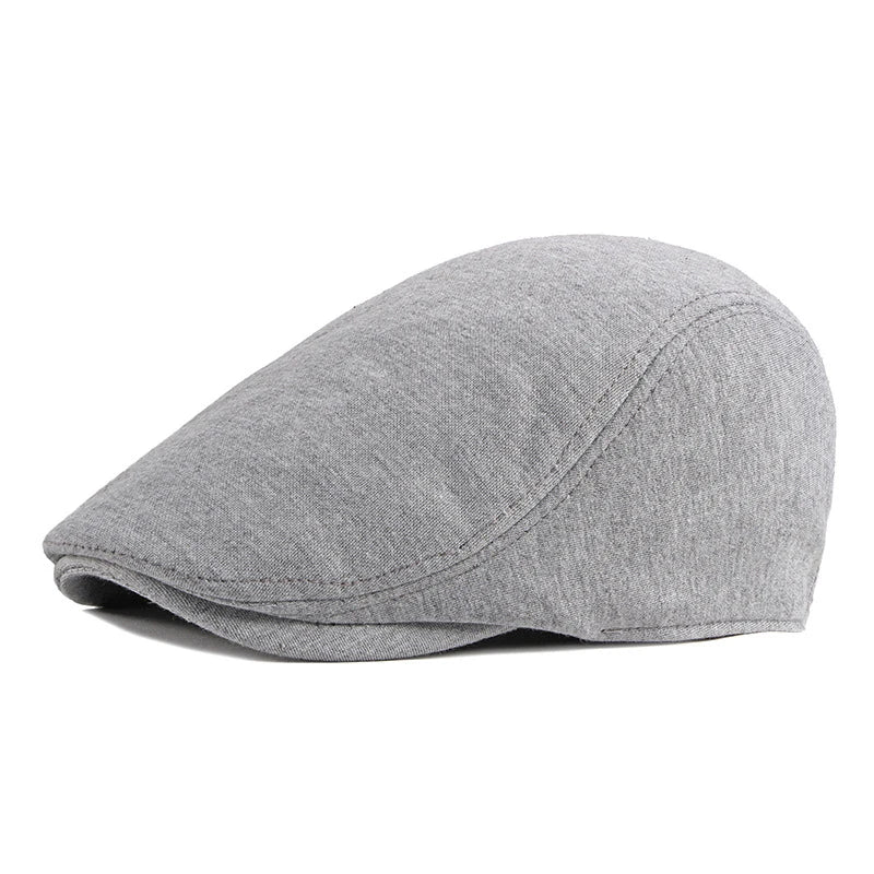 Men's Italian Cotton Flat Cap HARTTMAN HT022 in Grey