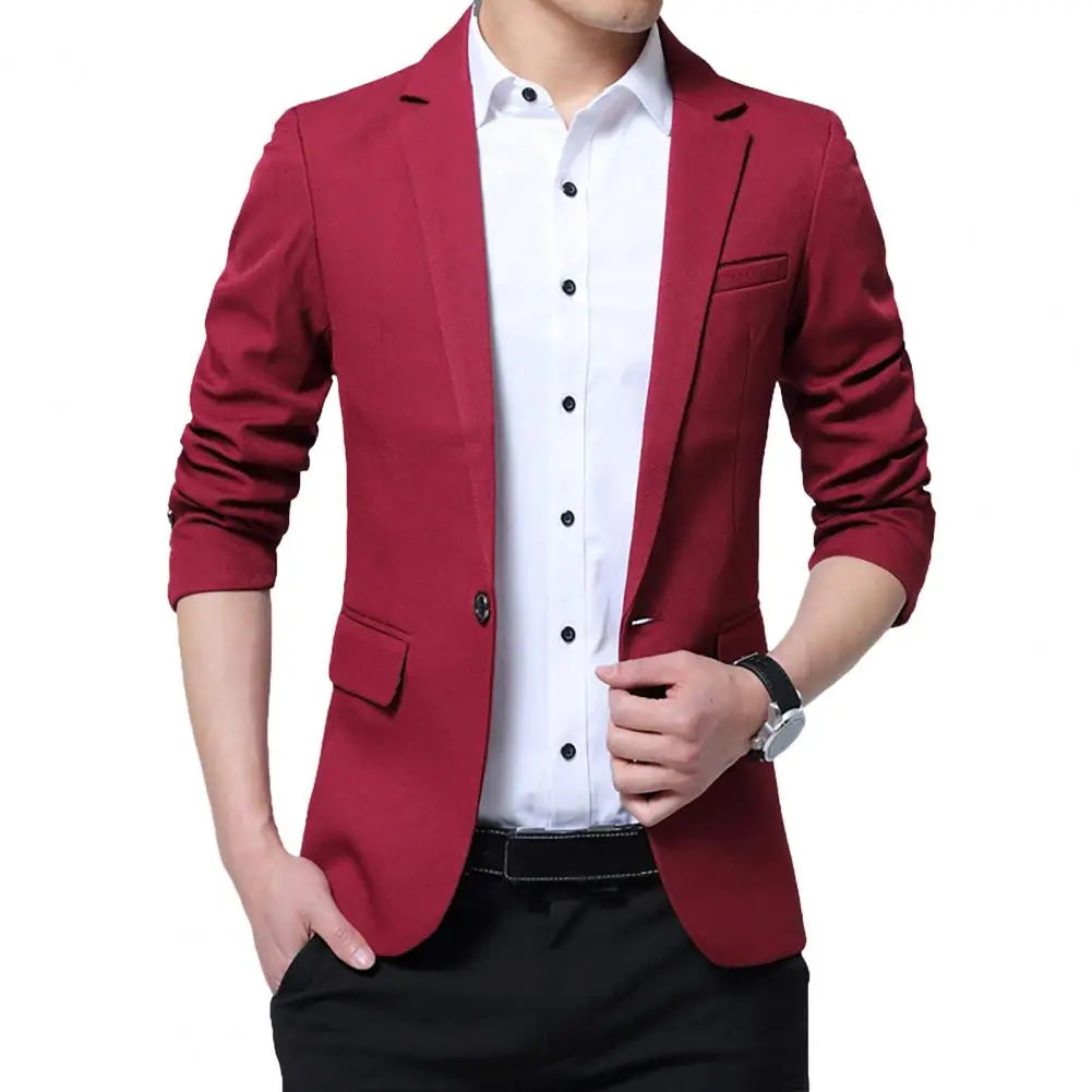 Men's Cotton Blazer HARTTMAN HT006 in Red