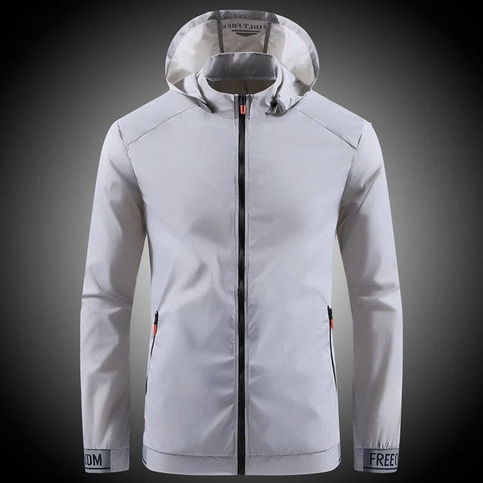Men's Waterproof Windbreaker Jacket HARTTMAN HT145 in Grey