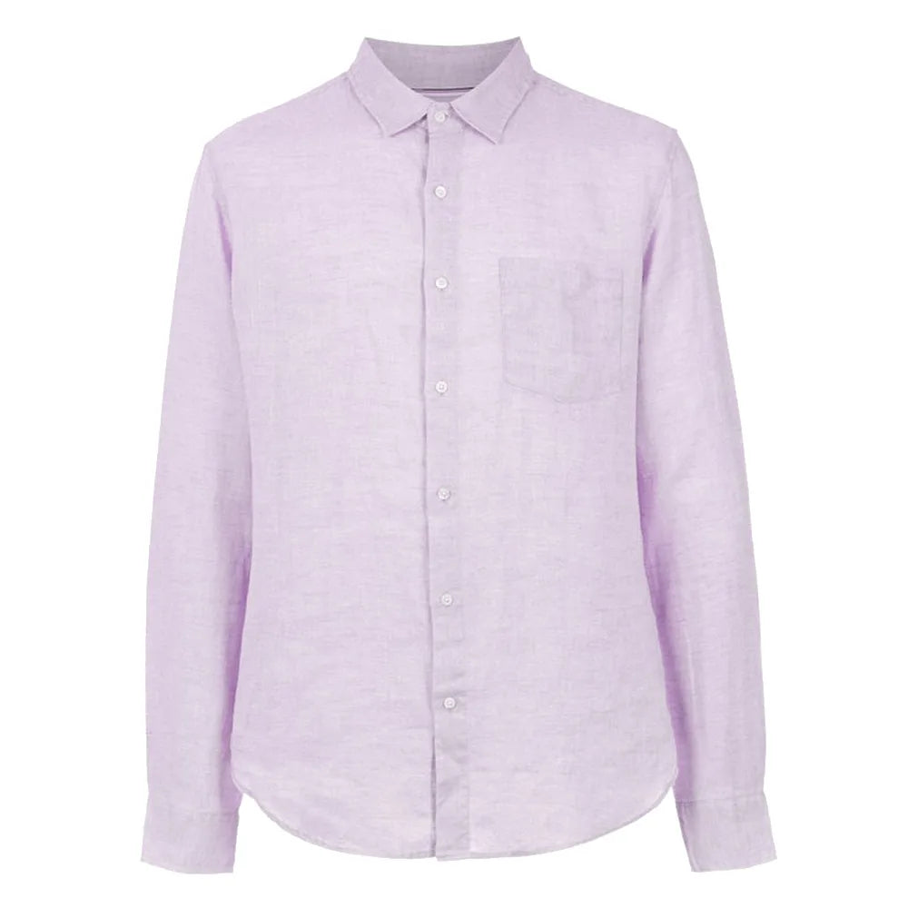 Men's Linen Shirt HARTTMAN HT346 in Purple
