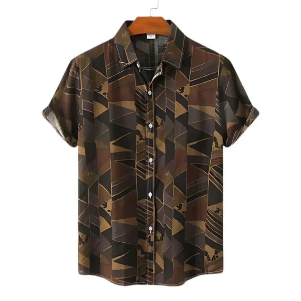 Men's Cotton Shirt HARTTMAN HT124 in Brown