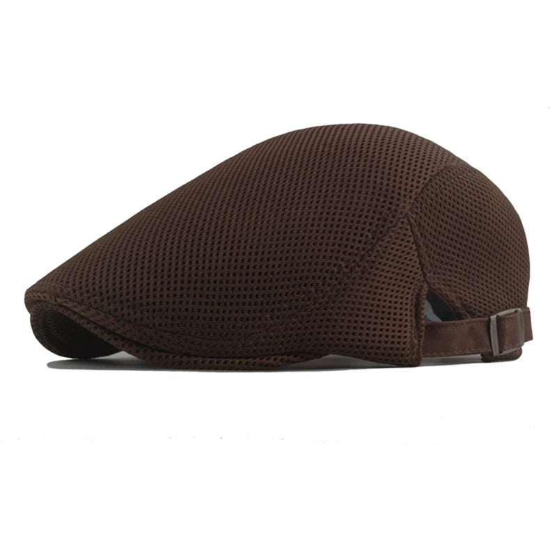Men's Breathable Flat Cap HARTTMAN HT028 in Brown