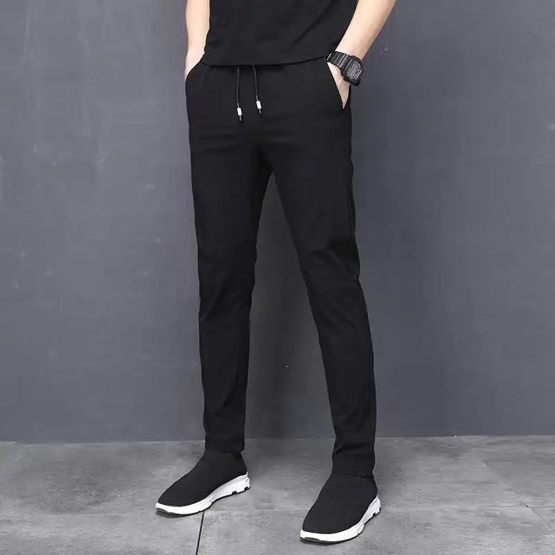Men's Slim Fit Formal Trousers HARTTMAN HT070 in Black