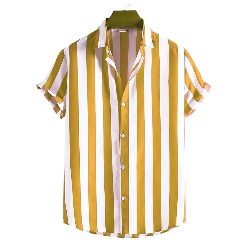 Men's Striped Shirt HARTTMAN HT392 in Yellow